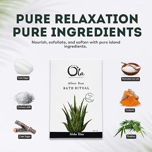 Miniatura 3 de Ola Tropical Apothecary - Rituales de baño de sal marina hawaiana sin perfume After Sun - 1.4 onzas