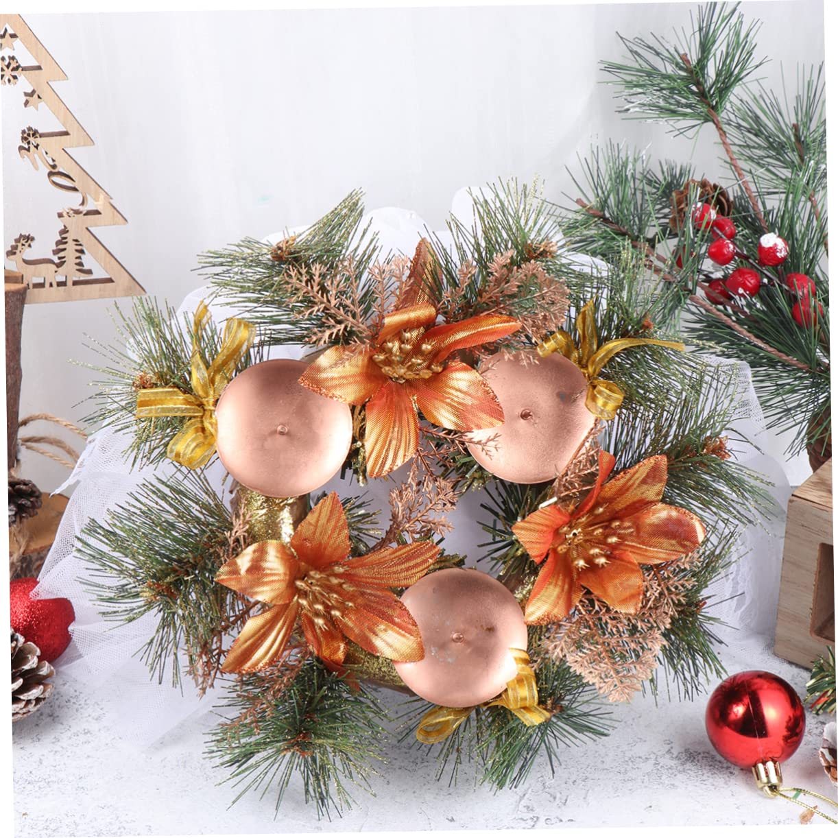 Zerodeko 2 Guirnaldas De Velas Navideñas con Forma De Reno para Decorar El Hogar Y El Interior De Navidad.
