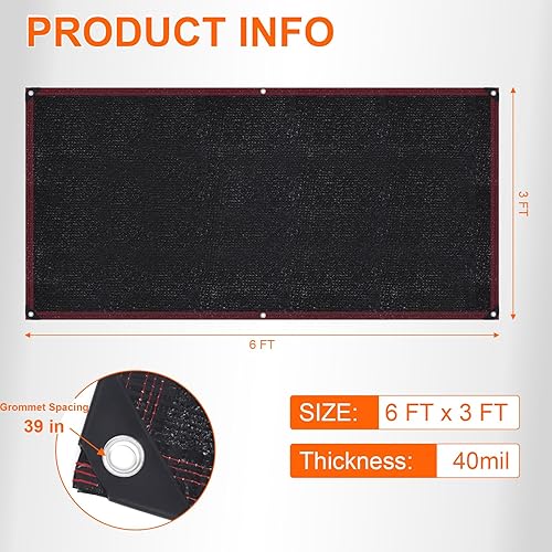 Miniatura 2 de Tela de sombra para exteriores, 10 x 6 pies, para patio, jardín, planta con ojales, 90% protector solar, cubierta de malla para porche, invernadero,