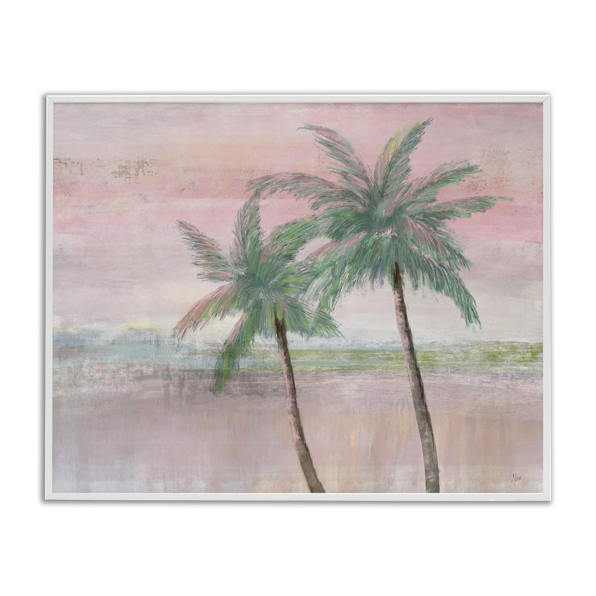 'Sunset Palms at Dusk'| Framed Giclee Art