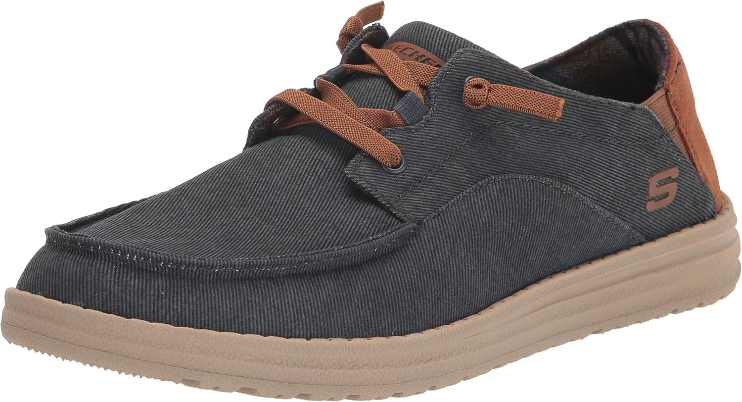 Skechers USA Men's Men's Melson-Planon Moccasin, NVY, 9.5 X-Wide