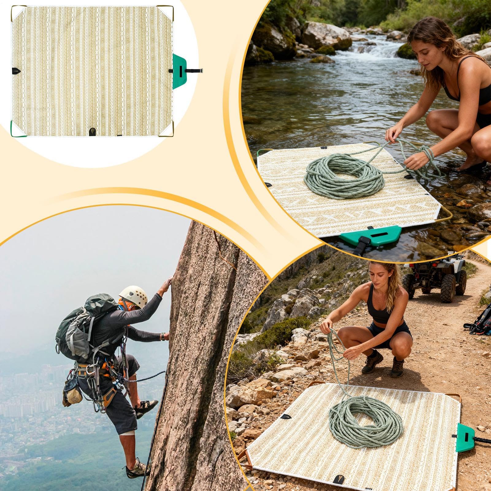 Générique Sac À Corde Tote Imperméable Et Pliable | Sac d'Équipement En Tissu Oxford 600D Pour Alpinisme Randonnée Randonnée Sportive Et Sports Nautiques