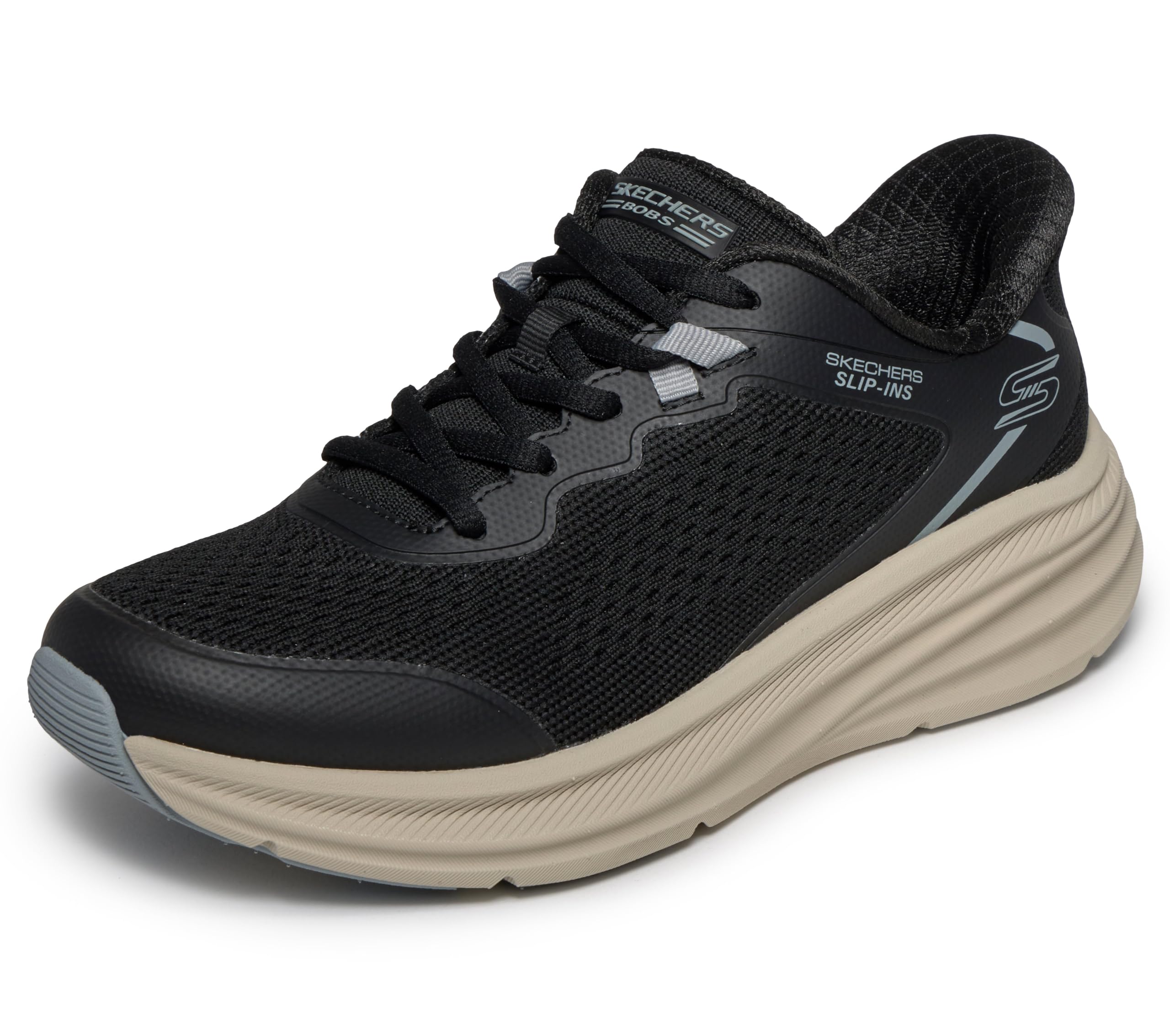 Skechers Women's Bobs Skillz Too Essential Trainer, Black, 8 UK