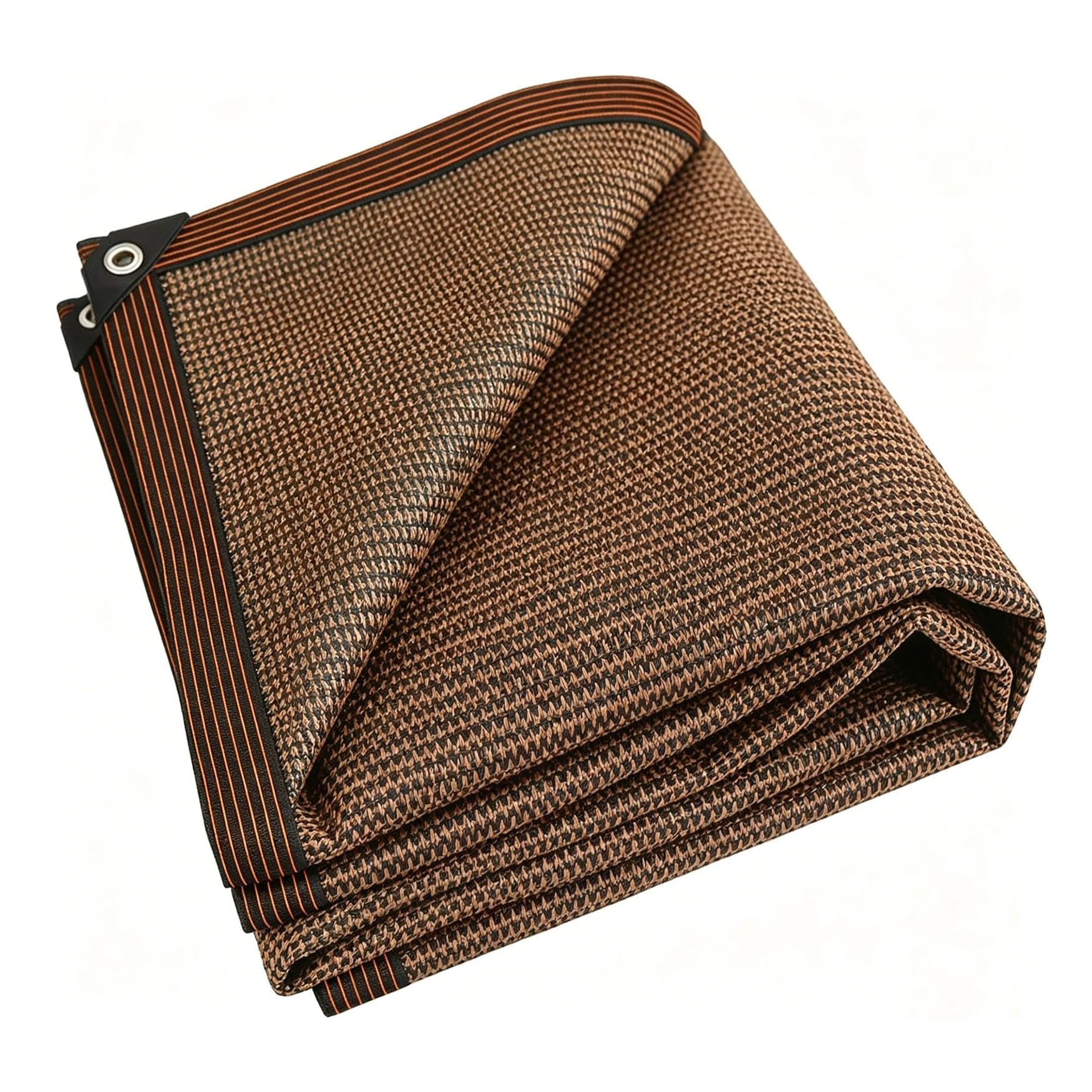Voile d'ombrage avec œillets 350x430 cm marron contre le vent et la chaleur