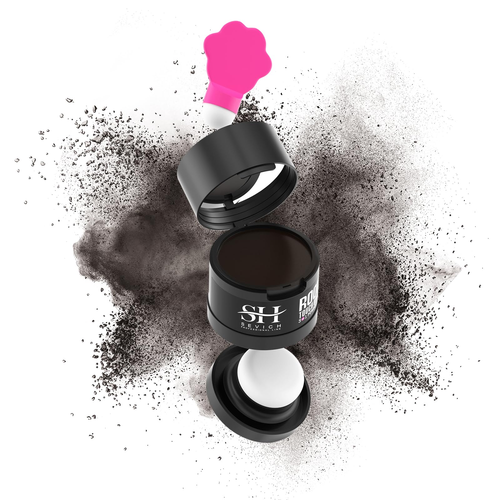 SEVICHHairline Powder 2.0，Instantly Conceals Hair Loss, Root Touch up Powder, Hair Shadow Toppers for Women & Men Thinning Gray Hair, Windproof & Sweatproof, 48H Makeup Lasting, Dark Brown