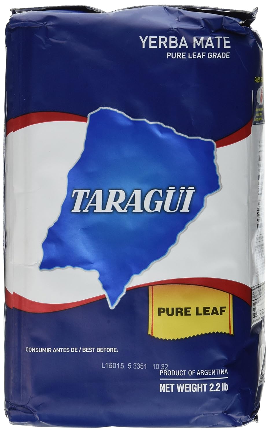 Taragui Sin Palo-yerba Mate-elaborada Despalada 22lbs 2pack