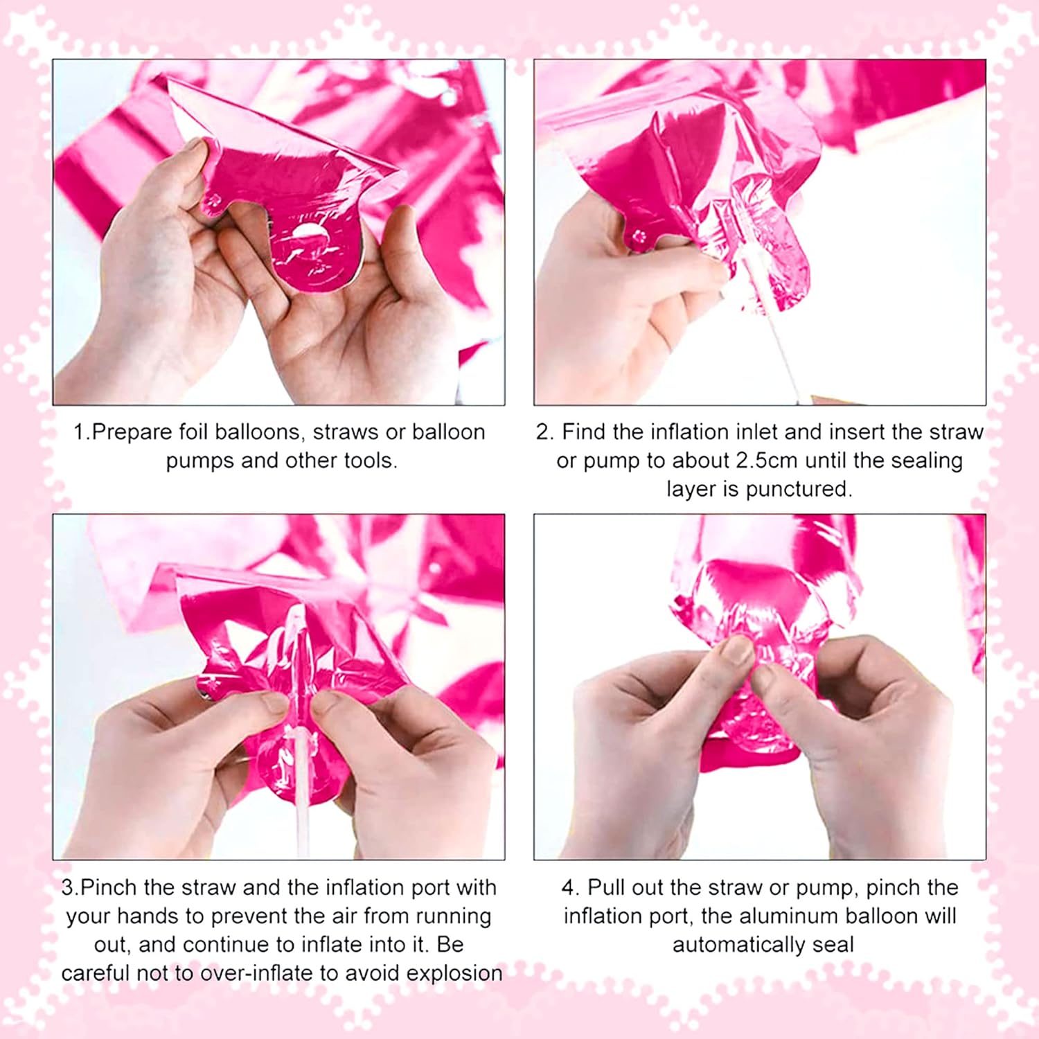 41 PCS Im Two Cute Birthday Decoration Girl Im Two Cute Balloon Pink Number 2 Balloons Girl 2nd Birthday Decoration - Image 5