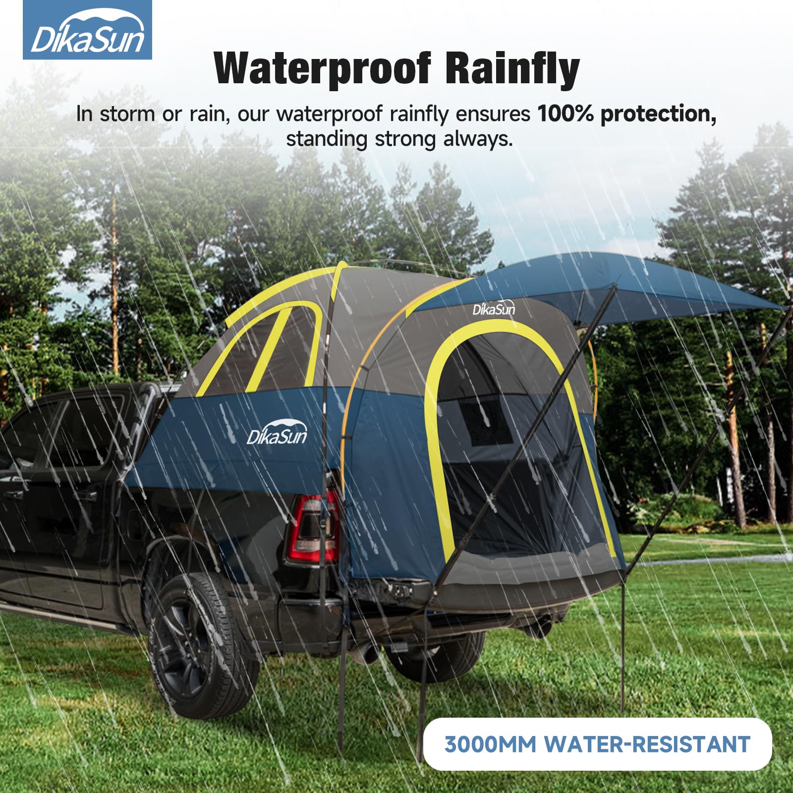 Snapklik.com : Truck Bed Tent, Double Layer Truck Tent 6.4-6.7 Ft ...