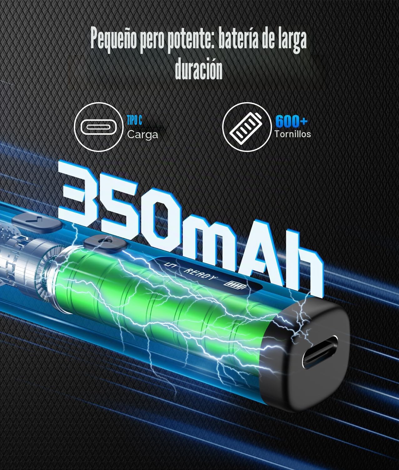 WADEO 78-en-1 Destornillador Eléctrico Mini de Precisión Inalámbrico, 5 Velocidades de Torque Ajustables + Modo Manual >5N·m, 72 Puntas Magnéticas S2, para Reloj/Gafas/Teléfono/Computadora/Drone RC