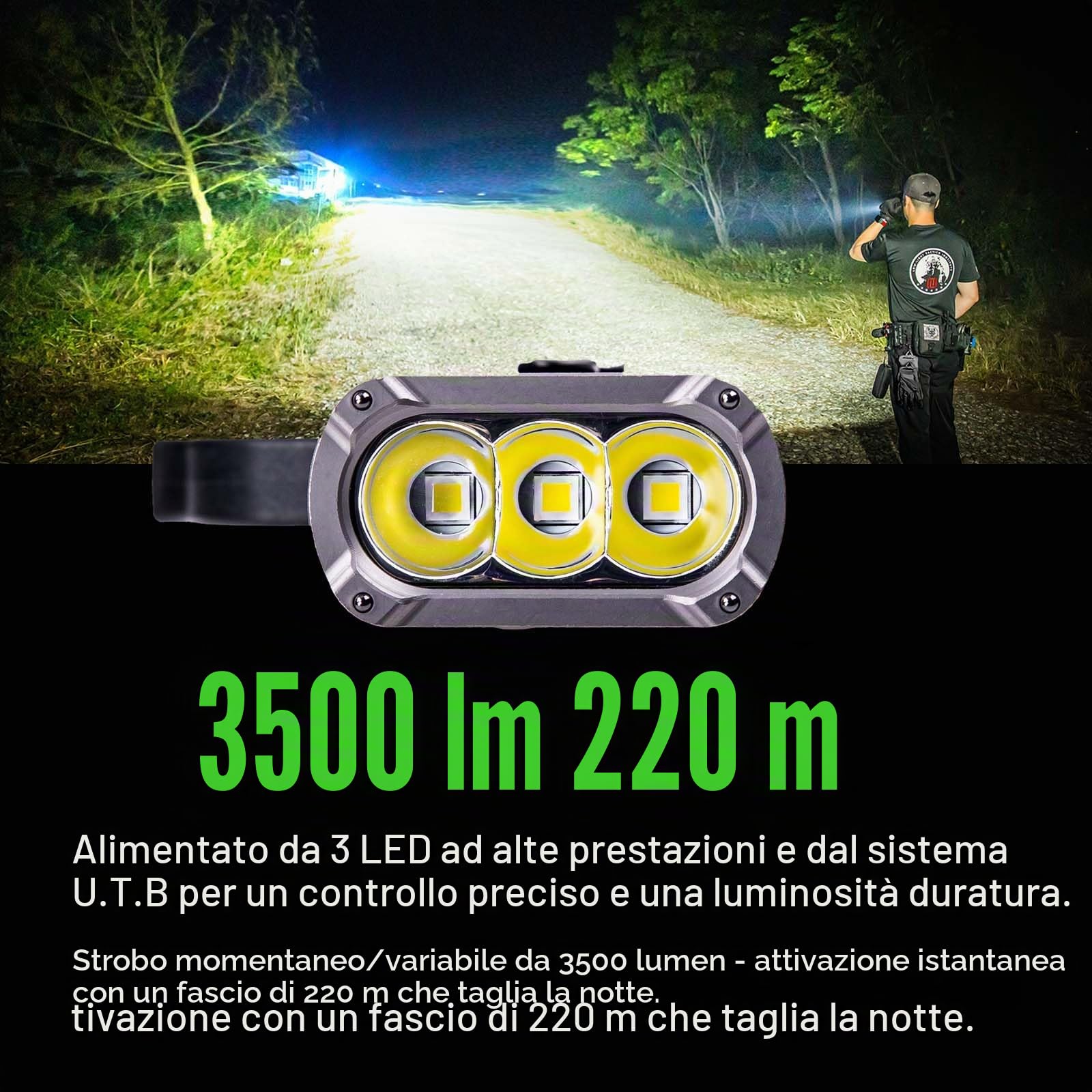 Nextorch TA70 - Torcia tattica piatta, ricaricabile, super luminosa, sottile, EDC 3500 lumen, torcia a LED ricaricabile USB-C, super sottile IP67, impermeabile, torcia tascabile per campeggio, corsa