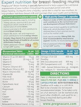 Vitabiotics (3 Pack) - Pregnacare Breastfeeding 56 Tabs/28 Caps 3 Pack Bundle | 56 Tablets per Pack, 28 Capsules per Pack