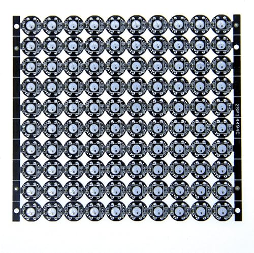 Miniatura 2 de ALITOVE 100 unids WS2812B direccionable 5050 Smart RGB LED Pixel Light on Black Heat Sink PCB Board 5V DC Compatible con Raspberry Pi para proyecto