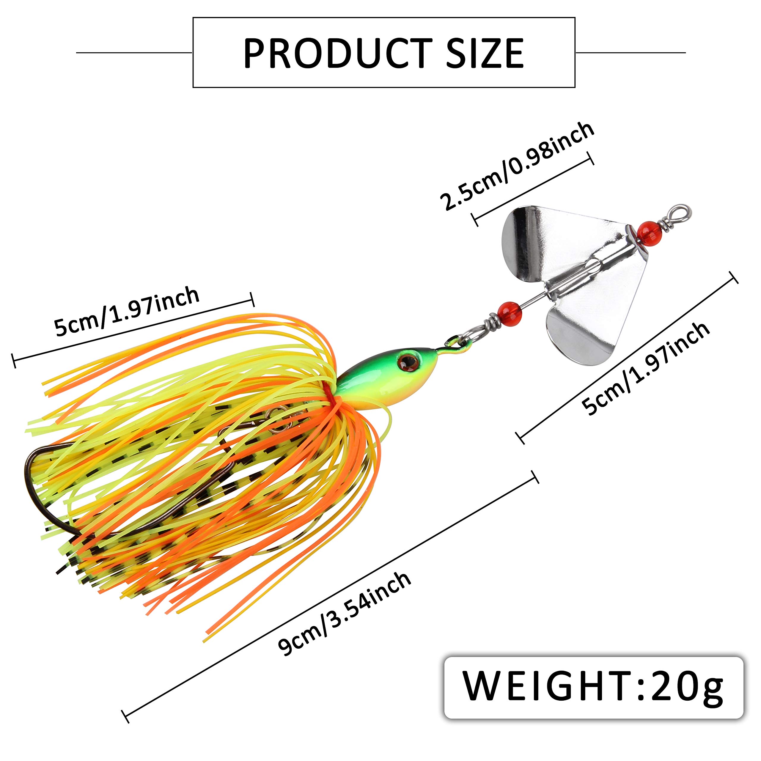 Fishing Buzzbait Lures Bass Spinnerbait Kit Topwater Buzz