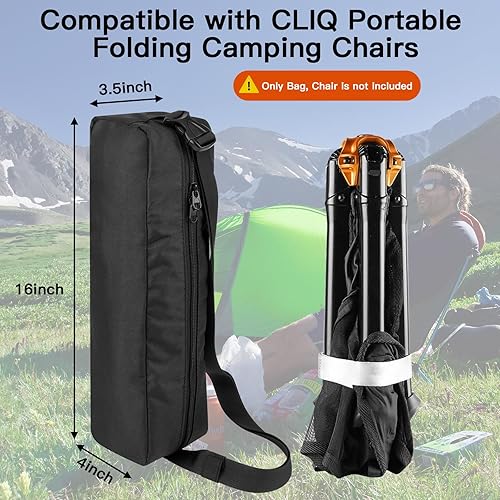 Miniatura 2 de Xxerciz Bolsa de almacenamiento para silla portátil CLIQ, sillas de camping, bolsa de repuesto portátil para silla de campamento con correa de