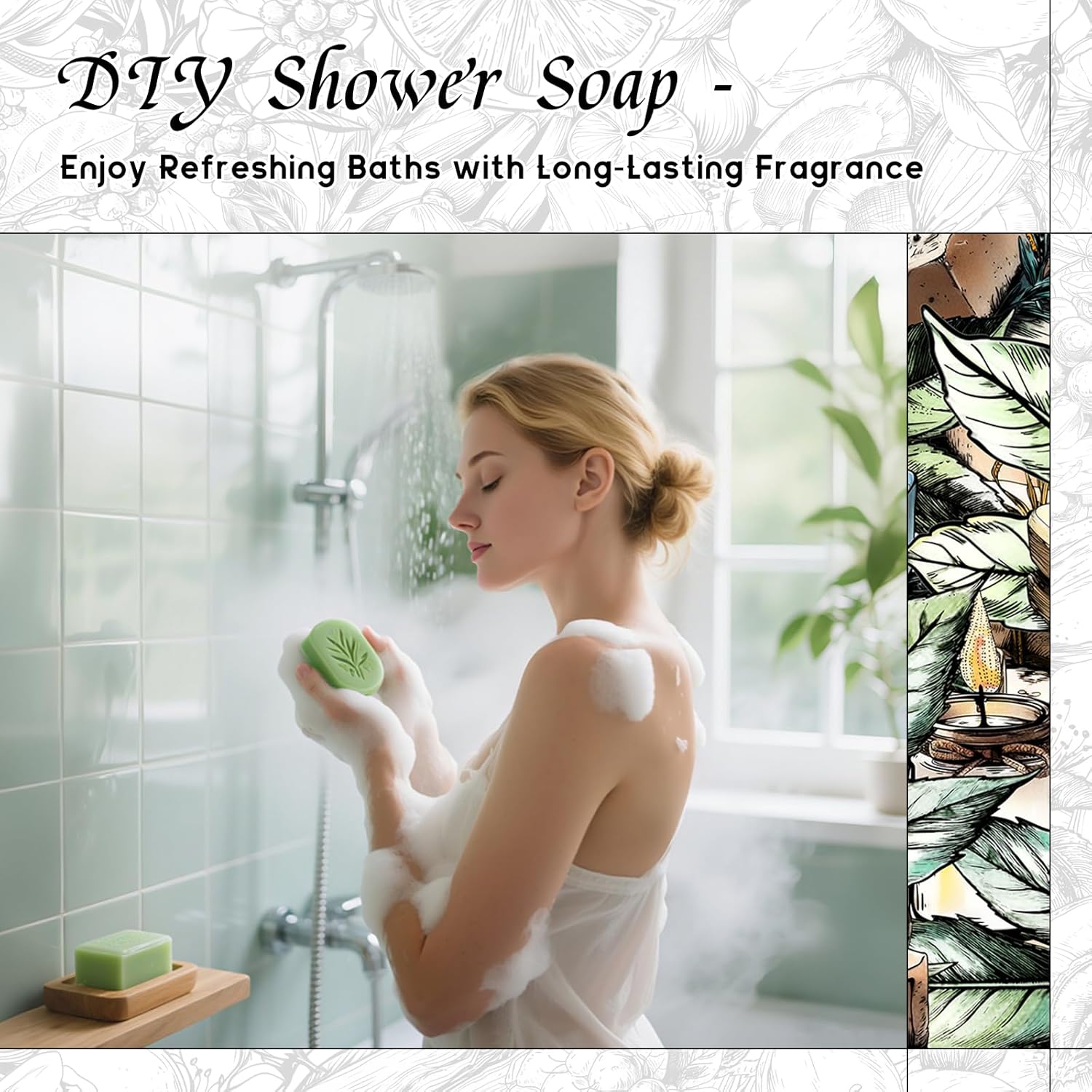 HIQILI Green Tea Fragrance Oil for Candle & Soap Making, Refreshing Scents, for Home Diffusers, Laundry Dryer Balls - 5.07 Fl Oz - Image 4