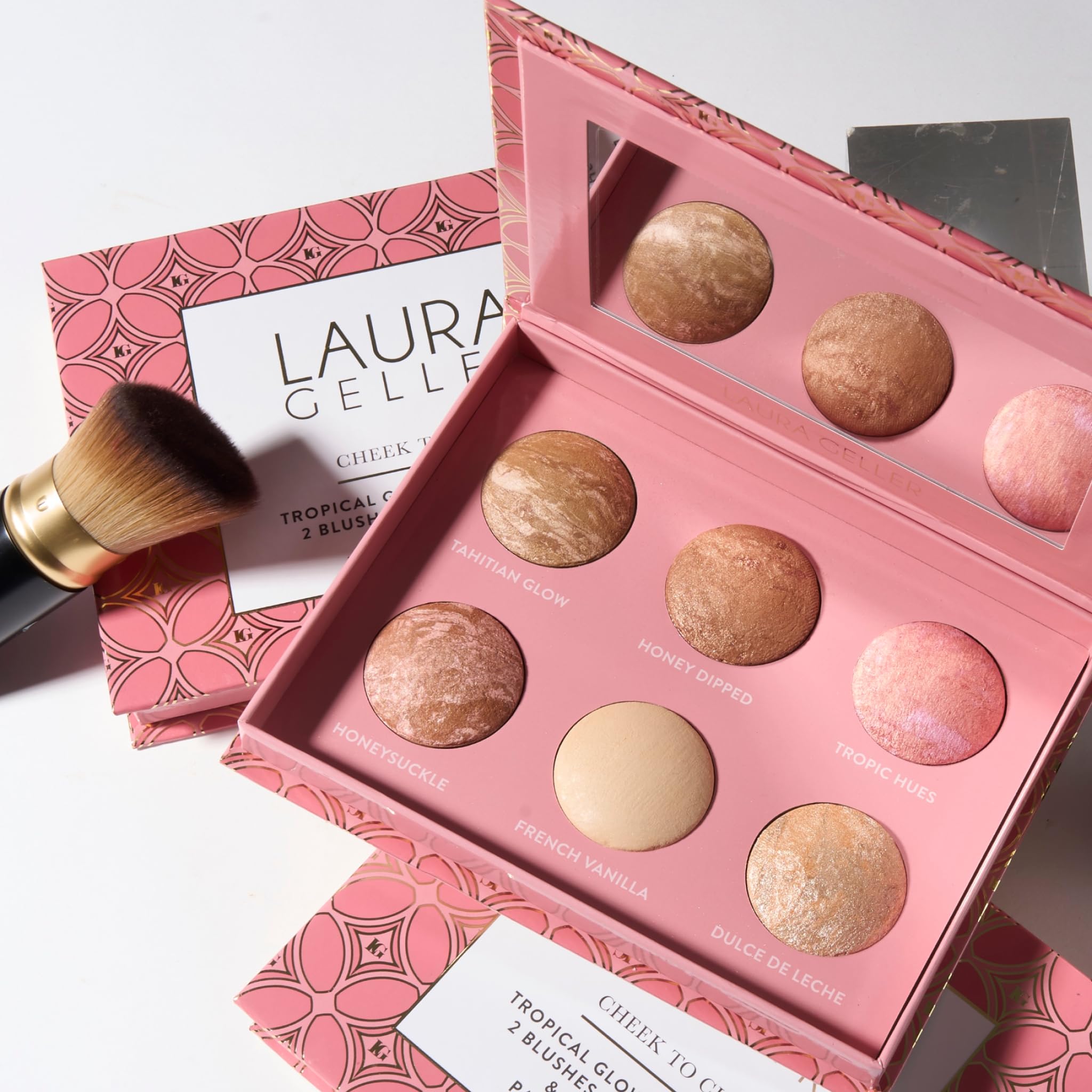 LAURA GELLER Cheek to Chic Tropical Glow Baked Face Palette