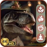 Audio préhistorique immersif : Ambiance jungle avec cris de dinosaures et sons de la nature ancienne.