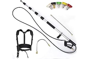 Pressure Washer Wand Extension: 4000 PSI Commercial Grade Spray Pole Telescoping Wand