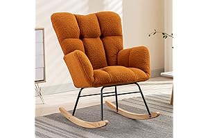 NIOIIKIT Penguin Rocking Chair Single Lazy Couch Nursery Rocking Chair Cozy Upholstered Glider Rocker