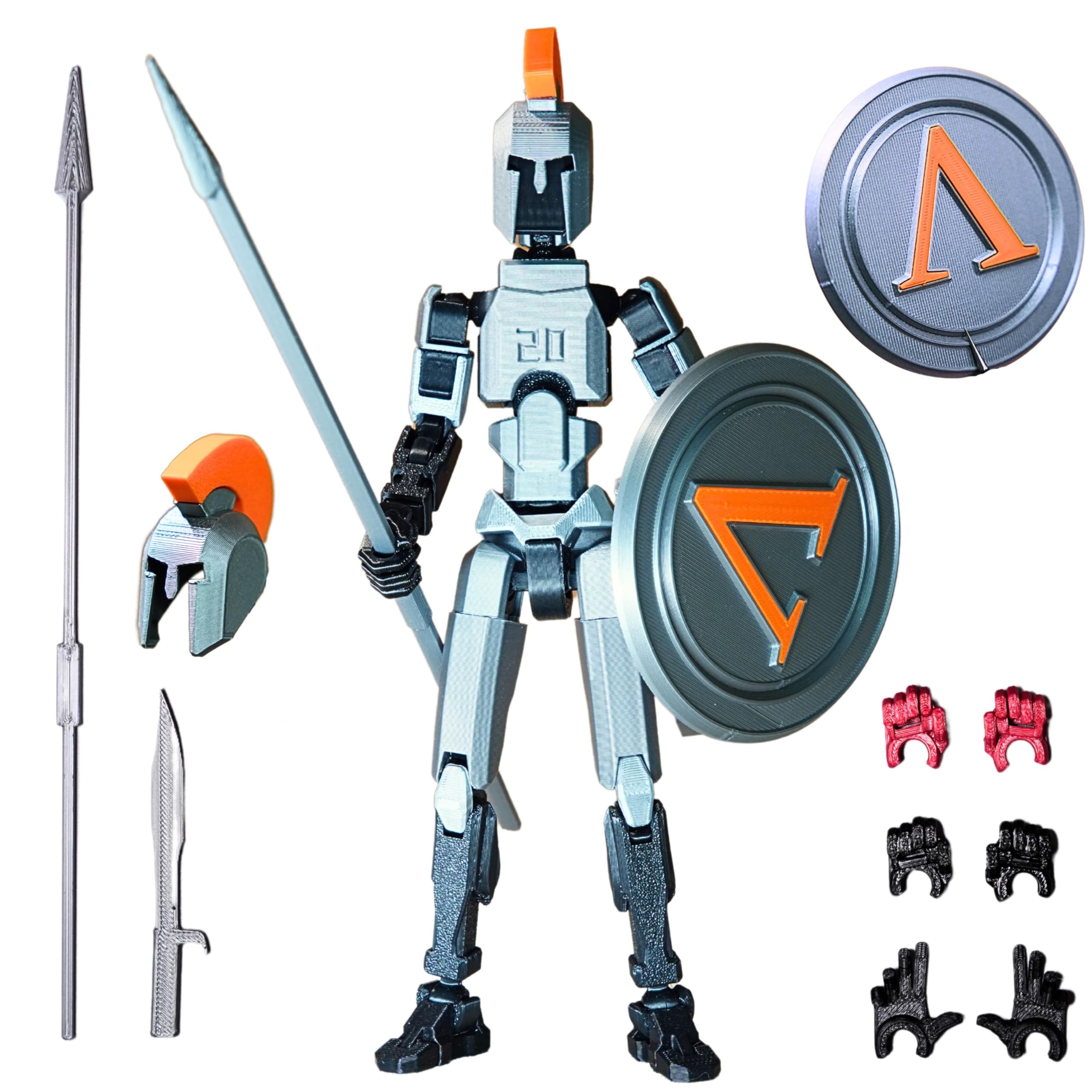 Amazon.com: JoriBoBo Spartan t20 Action Figure｜Big Size t13