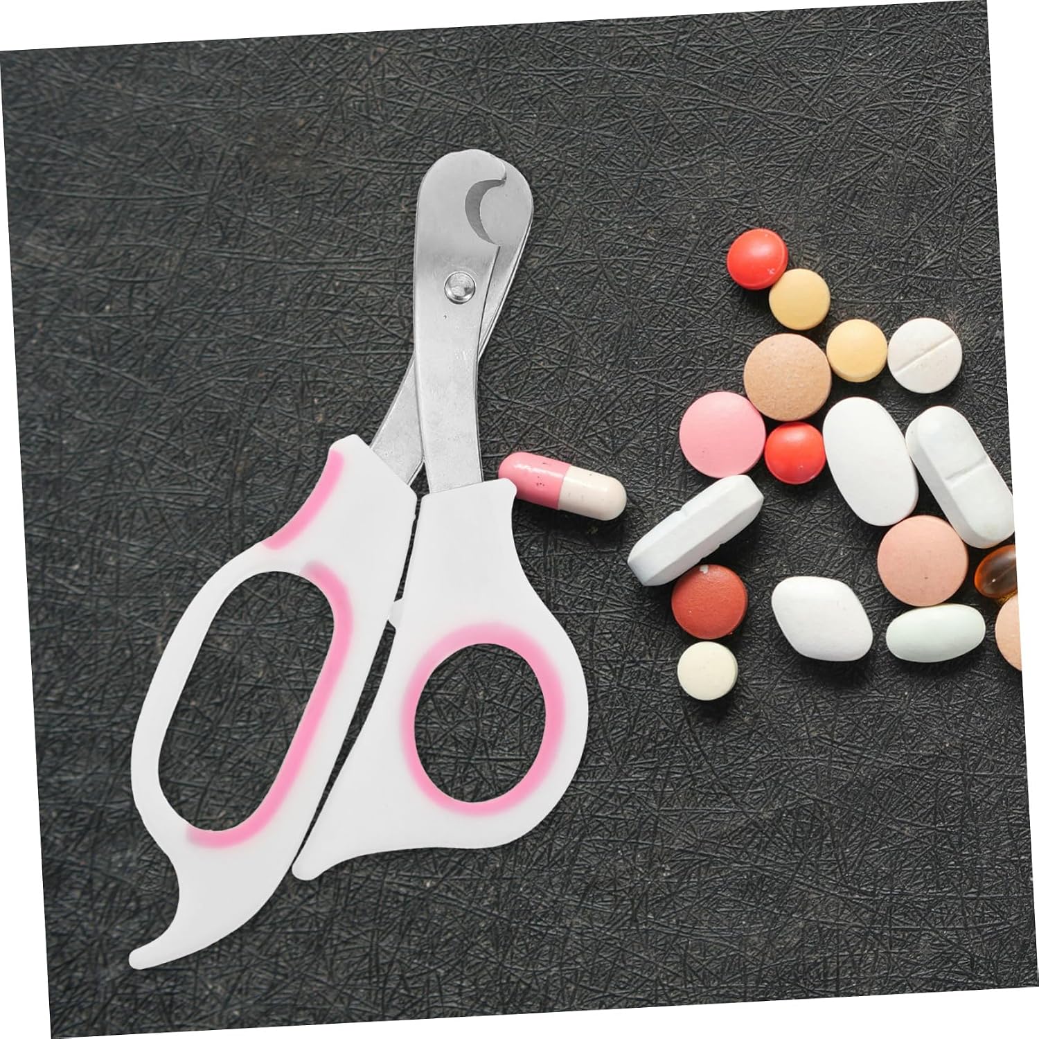 Pill Cutter Scissors with Ergonomic Handle Portable Pill Splitter for Accurate Tablet Cutting and Clean Medicine Cutting Tool for All Users