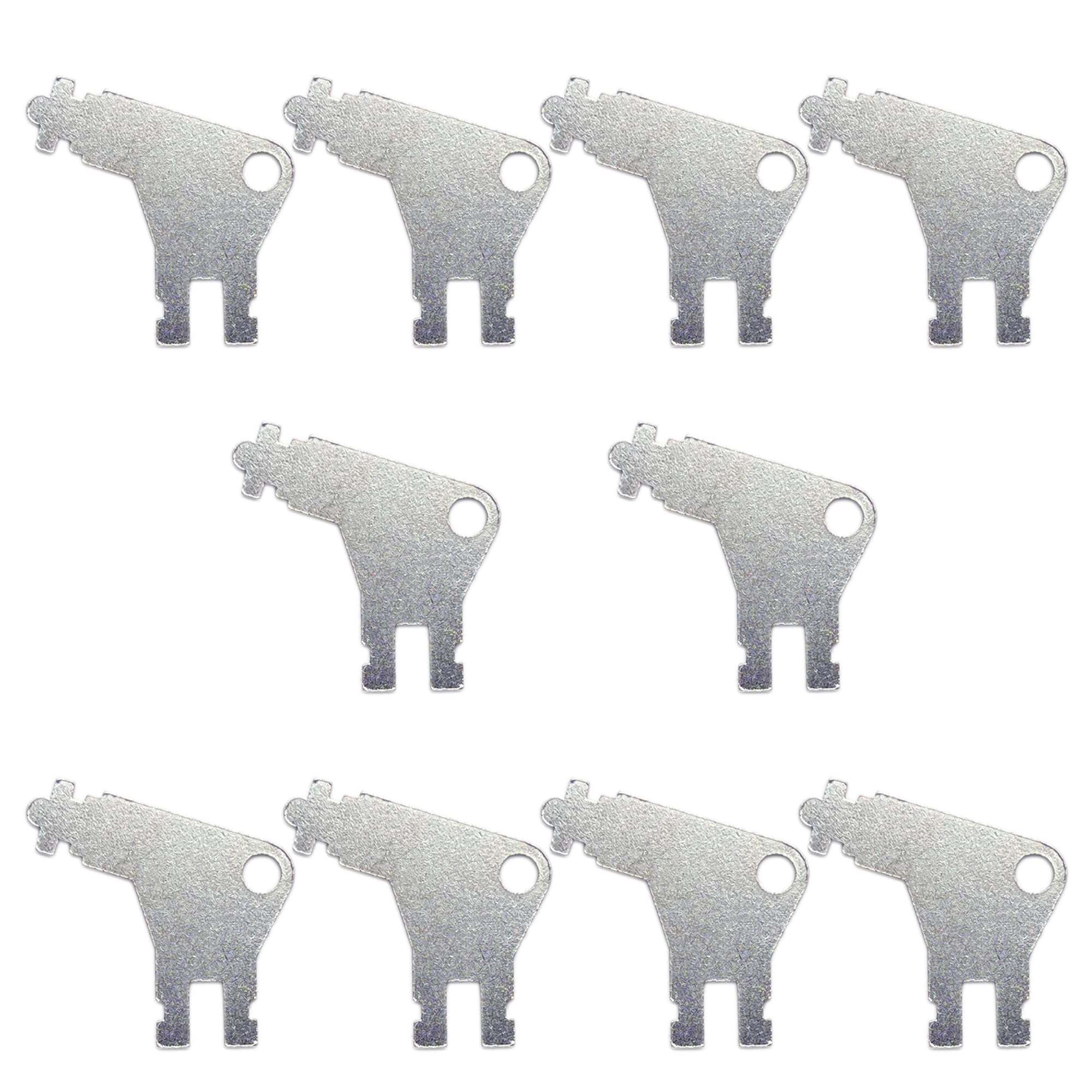 (10) Dispenser Keys for Kimberly Clark Georgia Pacific San Jamar SCA Cormatic Toilet Paper, Paper Towel, and Soap Dispenser (10)