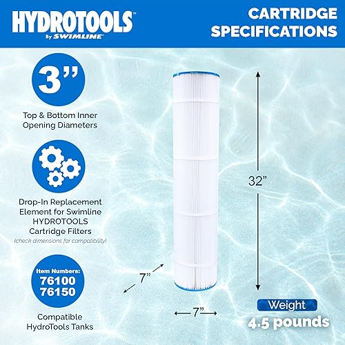 Vista 13 de SWIMLINE HYDROTOOLS - Tanque de cartucho de piscina sobre el suelo y elemento de filtro de repuesto, 100 pies cuadrados Sistema de filtración
