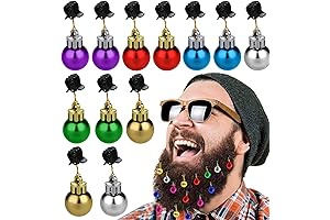 12PCS Beard Christmas Lights Hair Clips