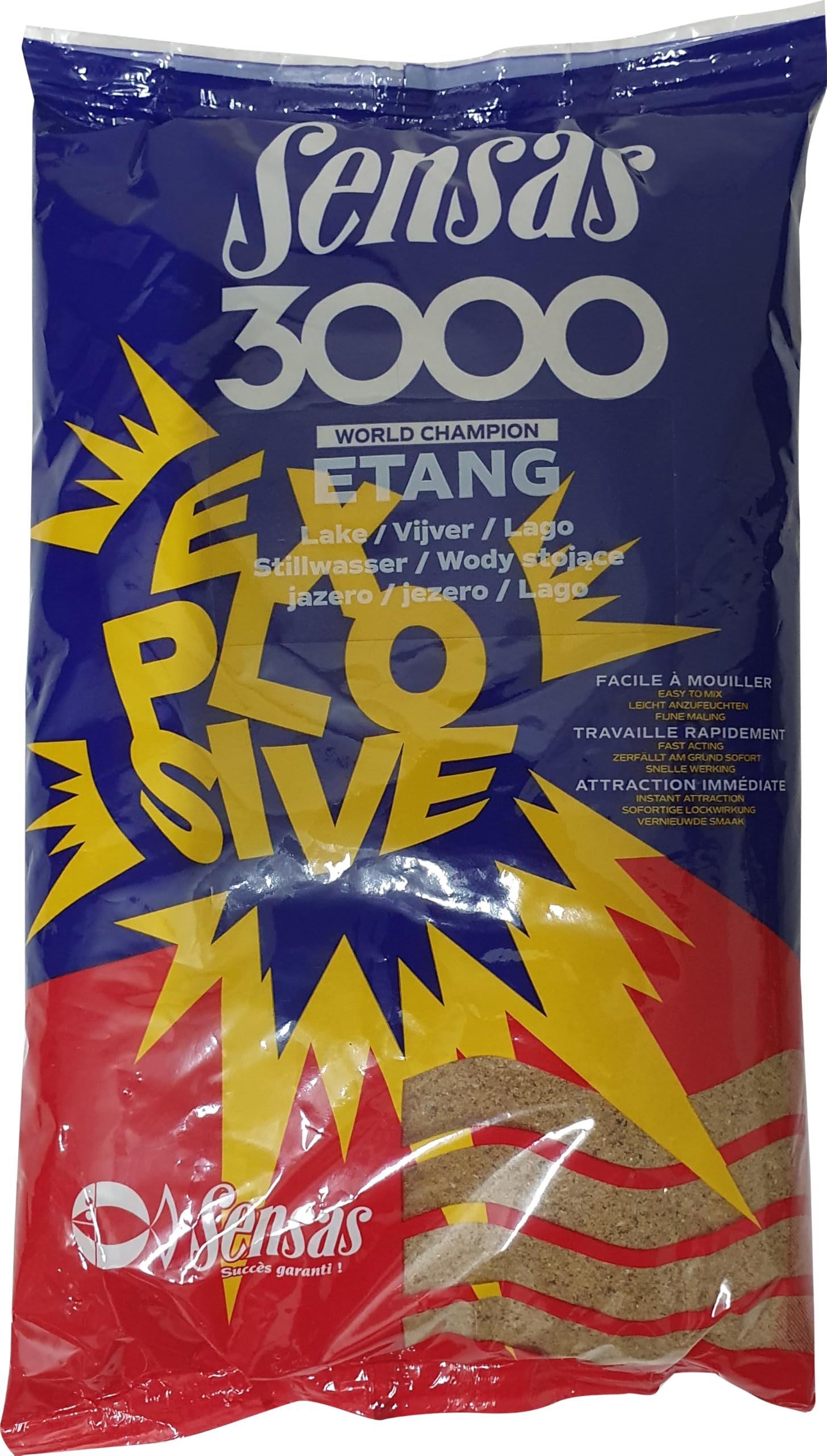 Amorce Sensas 3000 River – Mélange Lourd Pour Eaux à Écoulement Rapide (Poudre)