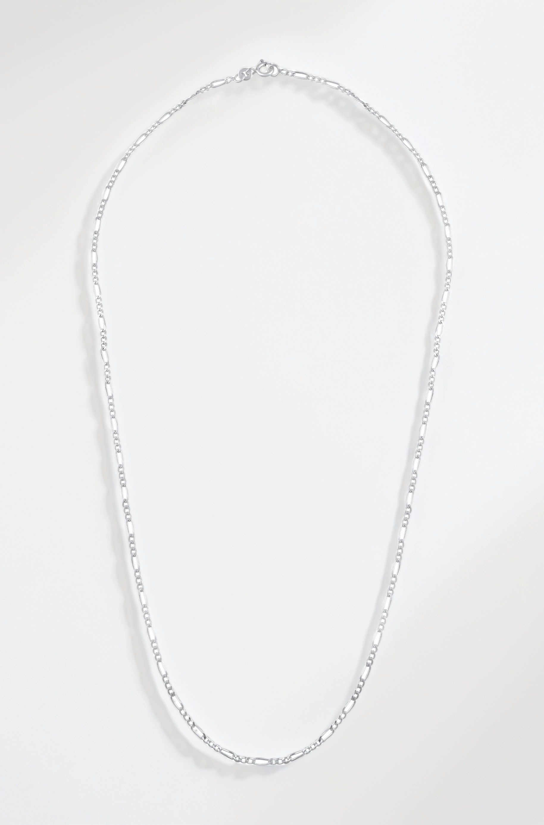 925 Sterling Silver 2MM Italian Silver Figaro 22" Chain for Men and Women - IJSC013