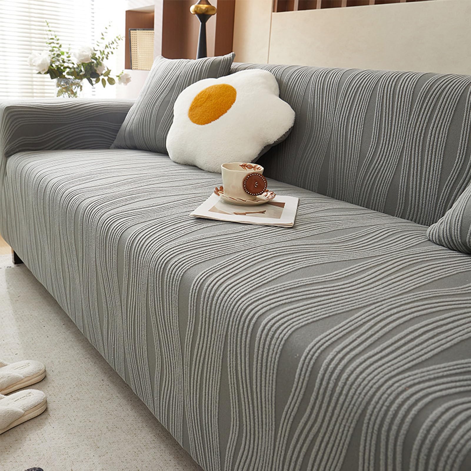 Housse canapé velours élastique pour un salon chaleureux et cocooning