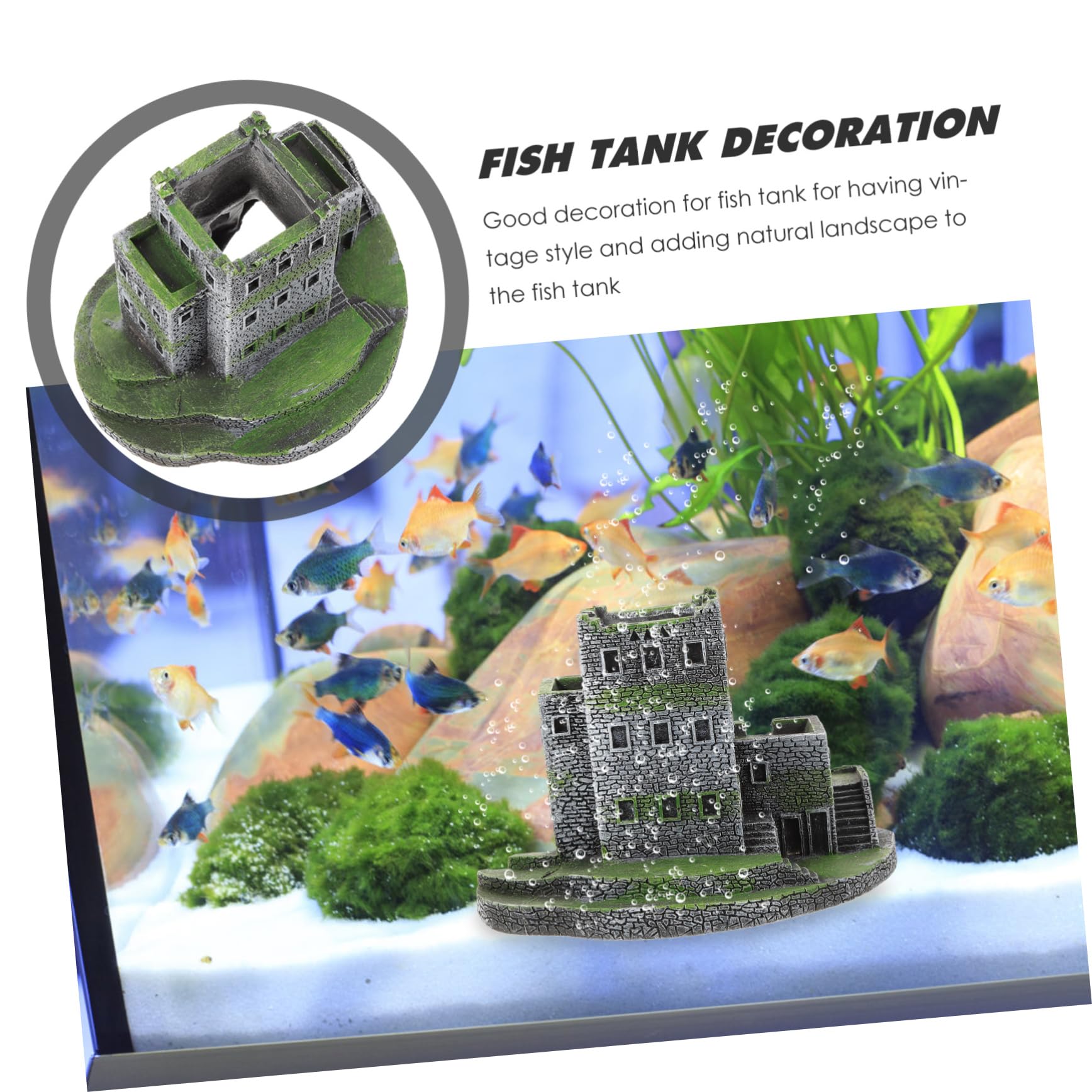BESPORTBLE 4 Pièces aménagement paysager d'aquarium décoration de nage de Poisson scène décoration Aquarium décoration pour Aquarium Ornement d'aquarium décoration d'aquarium en résine