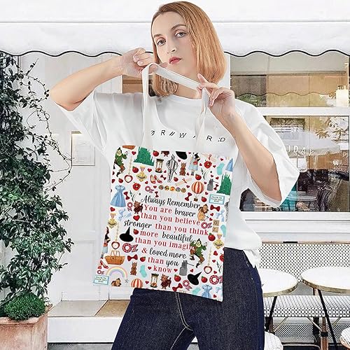 Miniatura 4 de LEVLO Wizard Dorothy - Bolsa de maquillaje para cosméticos, con texto en inglés "You Are Braver Stronger Smarter Than You Think", regalo Dorothy