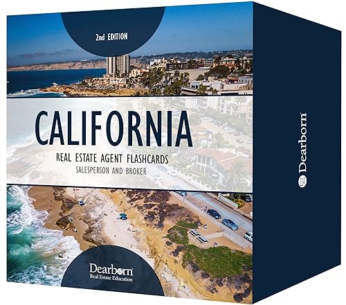 California Real Estate Agent Flashcards 2nd Edition: Boxed Set Includes 400+ Key Terms and Concepts for Salespersons &amp; Brokers (Dearborn Real Estate Education)