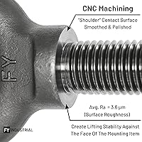 Vista 6 de 3 pernos de ojo de hombro de elevación de 7/16"-14 x 1-3/8" Autocolorido