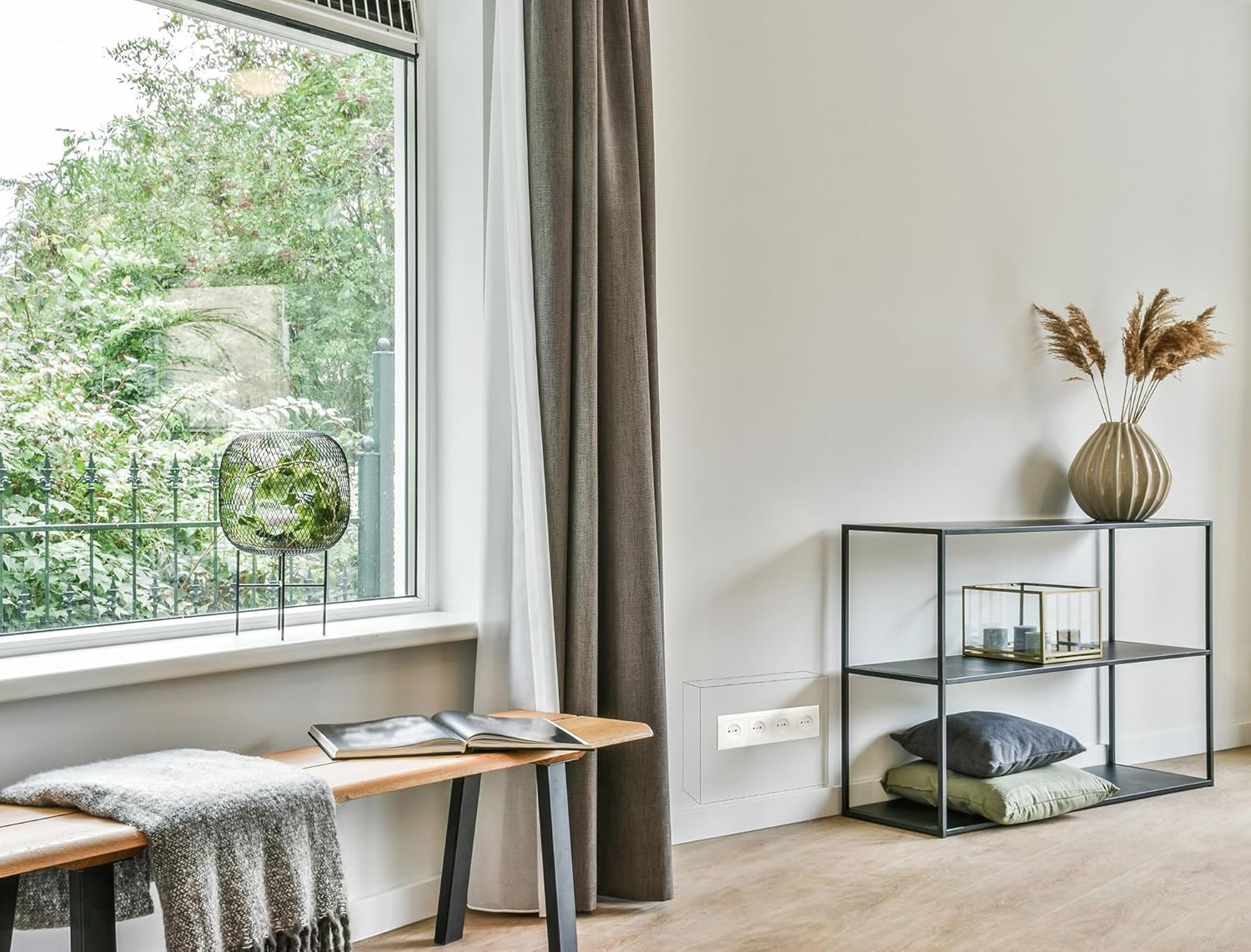 Arregui Black Camouflaged Safe with Wall Socket Concealment