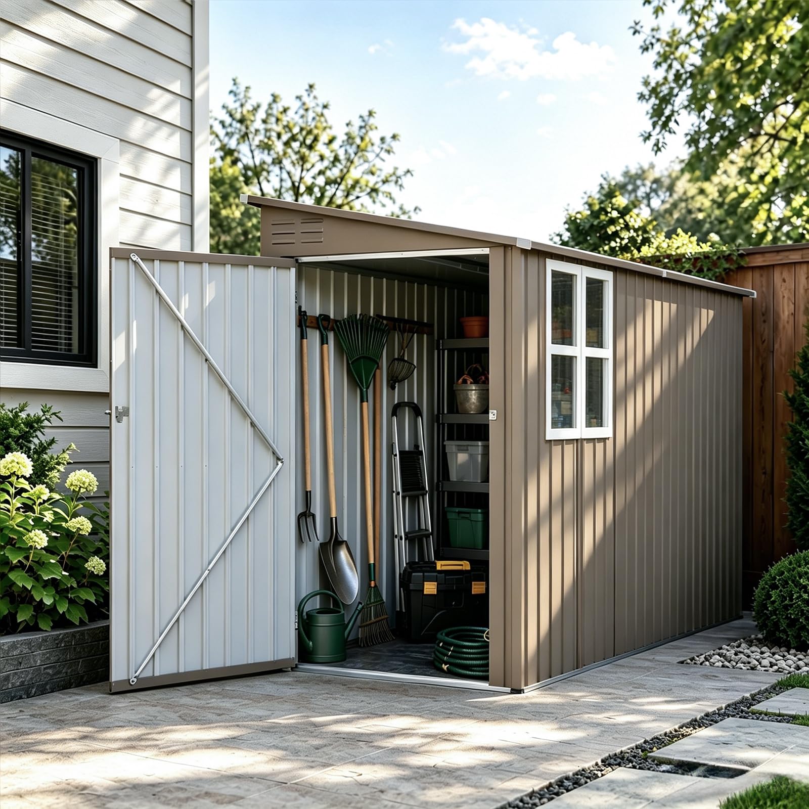 Photo 1 of YOPTO 4x10 FT Lean-to Outdoor Storage Shed