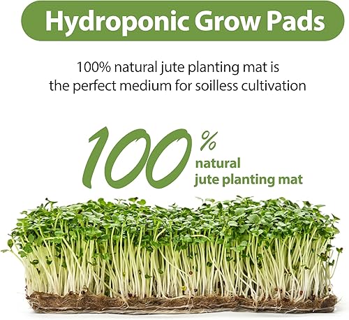 Miniatura 5 de 10 alfombrillas de cultivo de yute para microverdes, almohadillas de cultivo hidropónicas para bandeja de cultivo, bandejas de germinación, siembra