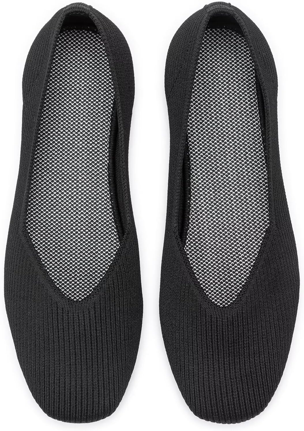 Frank Mully Womens Casual Flat Shoes Square Toe Shoes Knitted Work Flat Comfort Dressy Flat Shoes for Daily Washable - Image 8