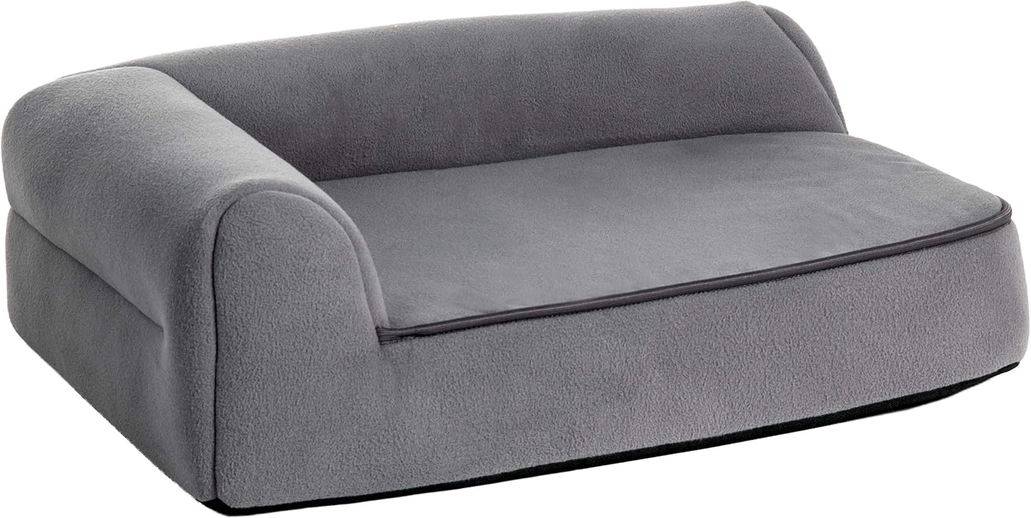 Orthopedic dog bed Ortho Visco, grey, 120cm x 80cm x 21cm