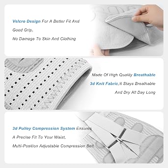 Back Brace for Lower Back Pain Relief for Women Adjustable Lumbar Support Belt Breathable Mesh for Herniated Disc,Sciatica,Scoliosis with Removable 3D Pad Home Work Sports