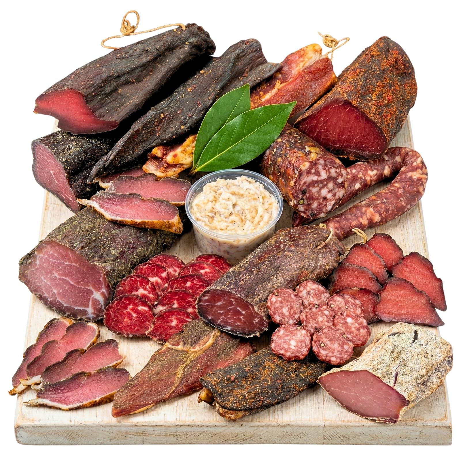 The Castle of Flavor Polnisches Trockenfleisch- und Wurstset 1,86 kg | 12 vakuumverpackte Spezialitäten: Rind, Ente, Schinken, Salami, Wurst, Schwein und Schmalz; zum Probieren oder Verschenken.