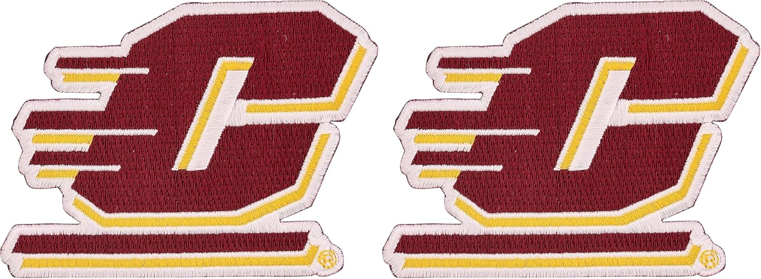 Desert Cactus Central Michigan University Patch – Embroidered Iron On/Sew On Applique for Blazers, Jackets, Backpacks, Bags, Hats & Tactical Gear – Chippewas (Patch - Design A) (Pack of 2)