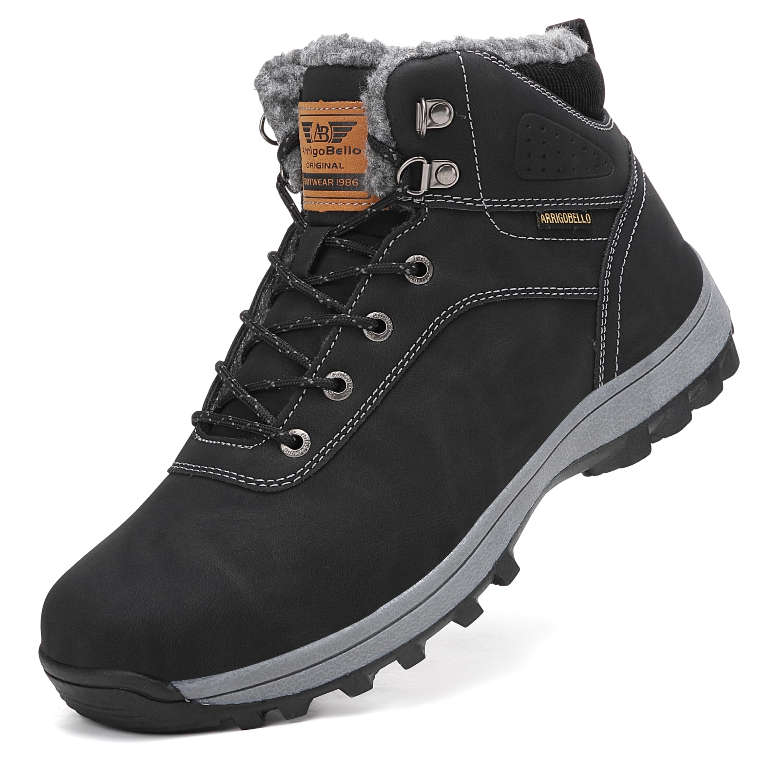 ARRIGO BELLO Bottine Femmes Hommes Hiver Chaussures Bottes de Neige Fourrée Antidérapantes Chaude pour Unisexe 36-46