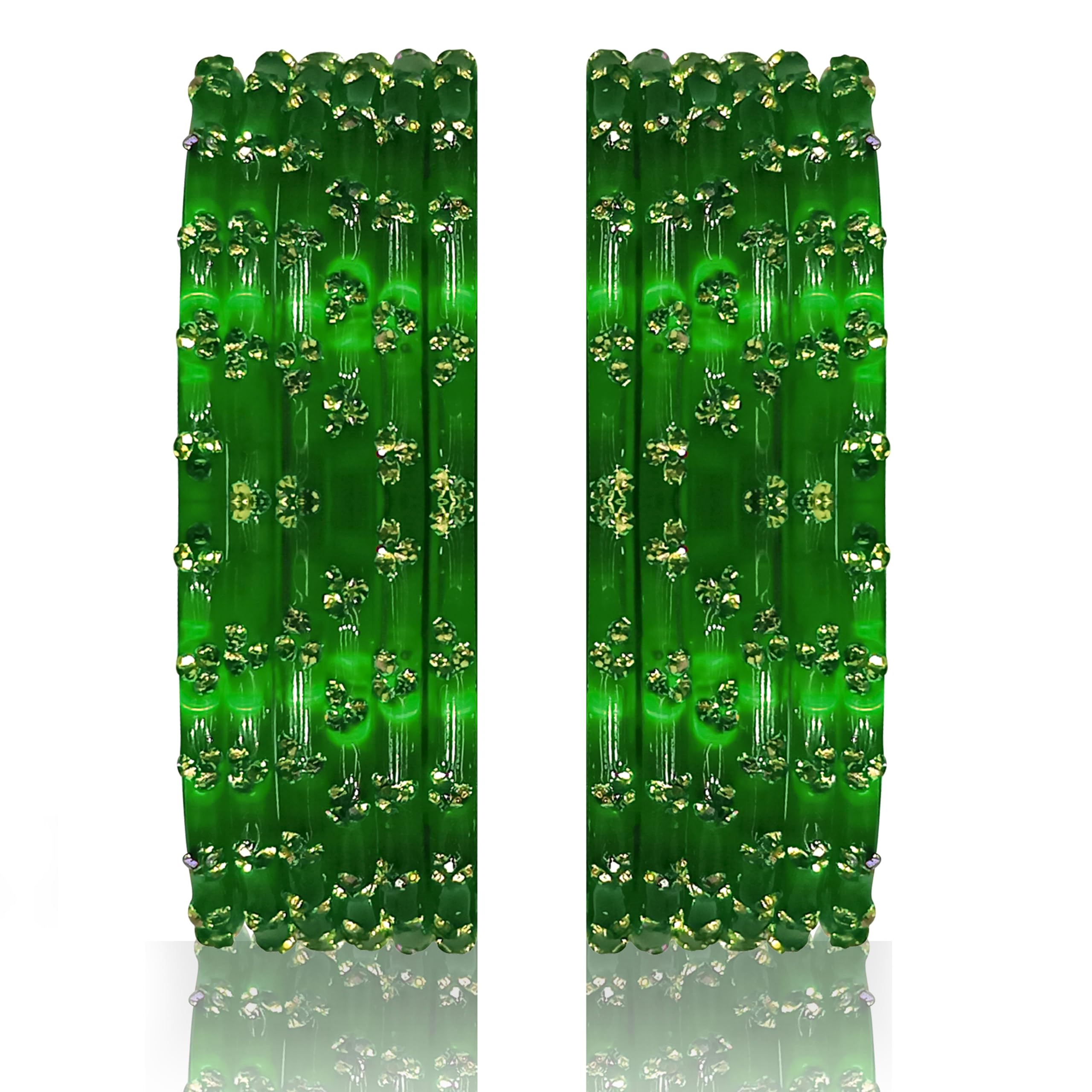 Beaded Glass Bangle Set, Handmade Bangles, for Womens, 12 Pieces (Green, 2.8) (B0D3B83DG5) Amazon Price History, Amazon Price Tracker