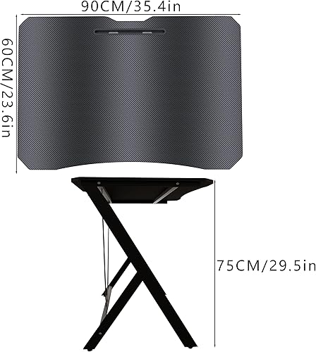 Miniatura 3 de W32IN - Escritorio de estudio pequeño, mesa de trabajo simple con estante de almacenamiento de 31.5 x 18.9 x 29.5 pulgadas de alto, para laptop,