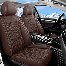 Leather Car Seat Covers for Lexus LS460 2007-2017,Waterproof Breathable Nappa Leather Car Seat Cover Protector Fit Lexus LS 460 5 Seats Full Set, Airbag Compatible Car Seat Cover CushionsBrown