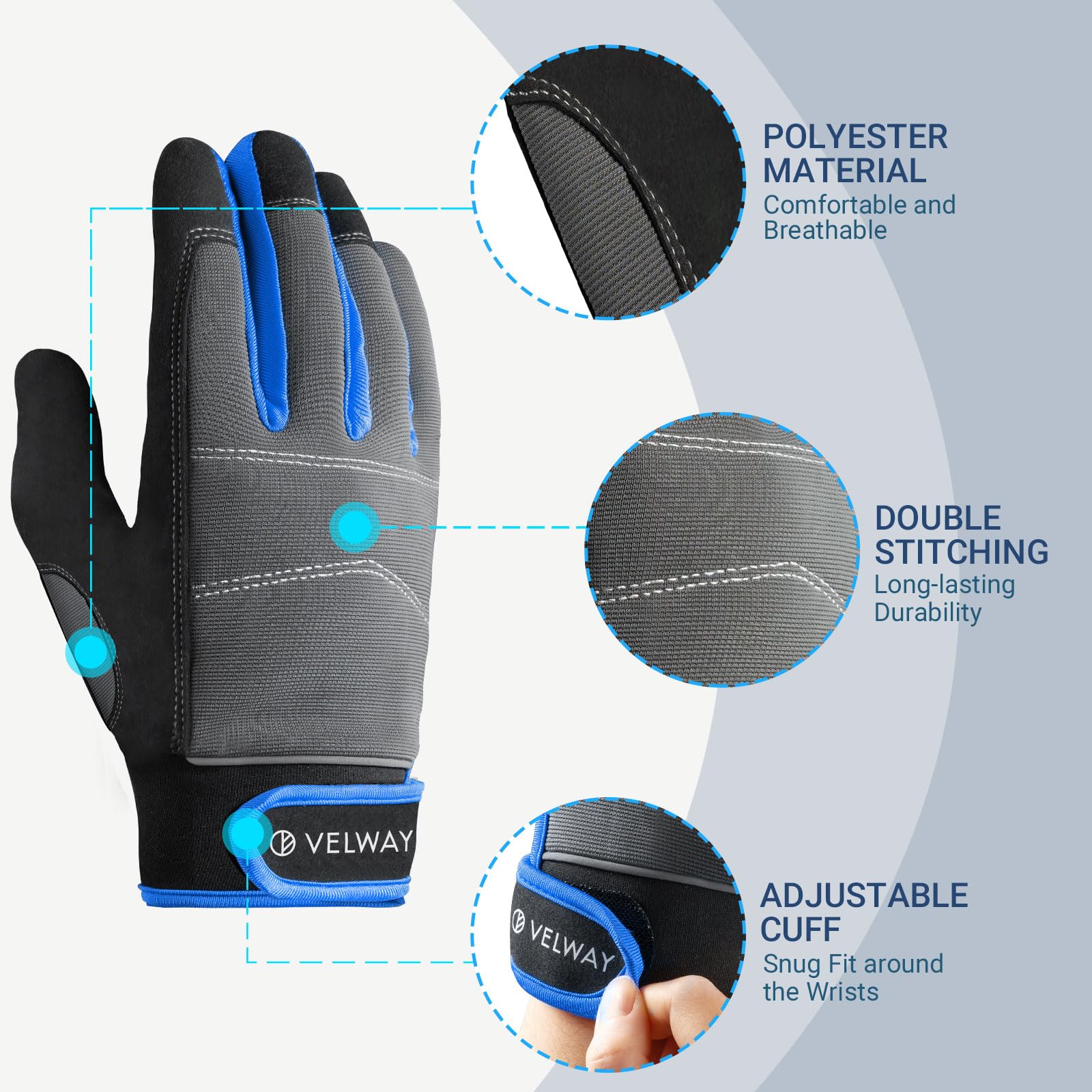 Velway Safety Work Gloves Men & Women - Image 3