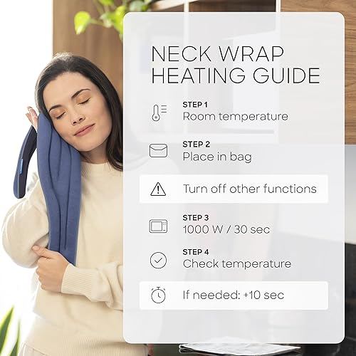 Miniatura 5 de Ostrichpillow - Almohadilla térmica para microondas, almohadilla térmica para cuello y hombros, relajación, alivio del dolor