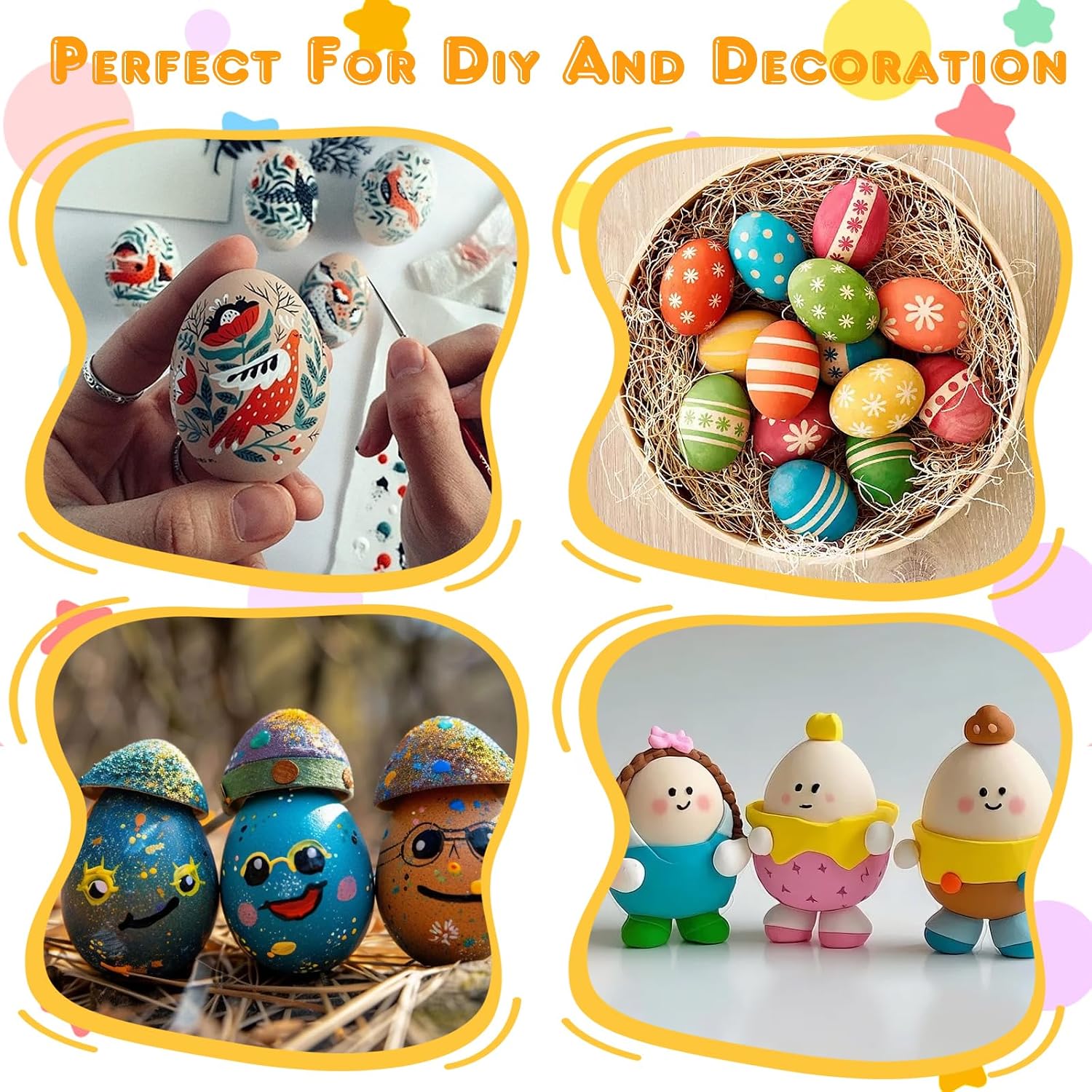 8PCS Wooden Fake Eggs, 3 Colors Dummy Eggs, Poultry Mannequin Nest Eggs, Help Laying Hen Agricultural Tool Eggs